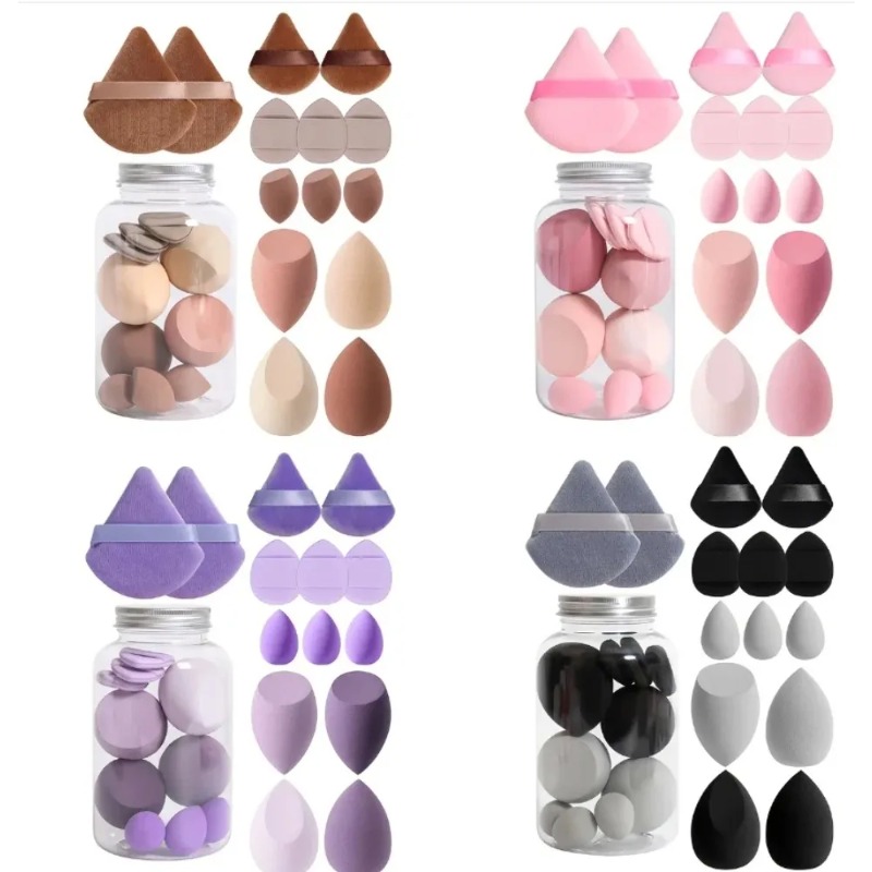 Beauty Blender In Makeup - 14-delige make-up spons set met opbergpot,