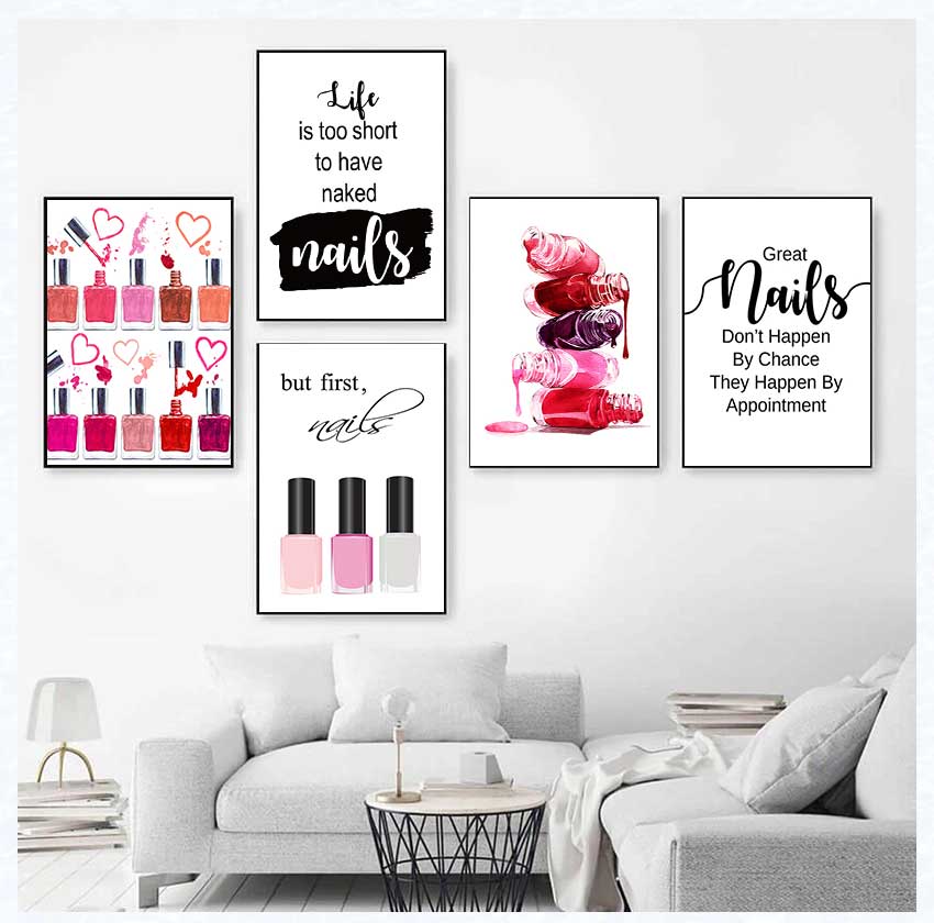 Makeup Is Beauty Quotes - Kunstposters en prints Nagelstyliste Kunstenaar Cadeau