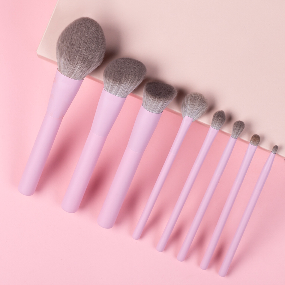 Beauty Makeup Products - Roze make-upborstelset Synthetisch haar Veganistisch 8-delig