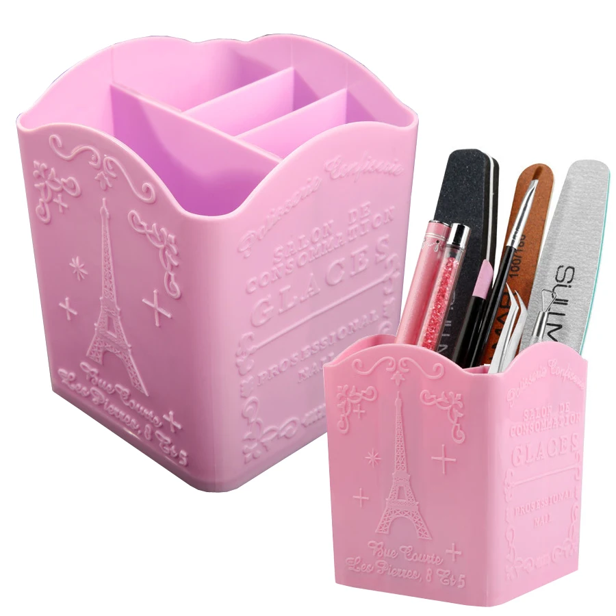 Beauty Makeup Products - Nagelkunstborstelhouder met 4 compartimenten, opbergdoos voor