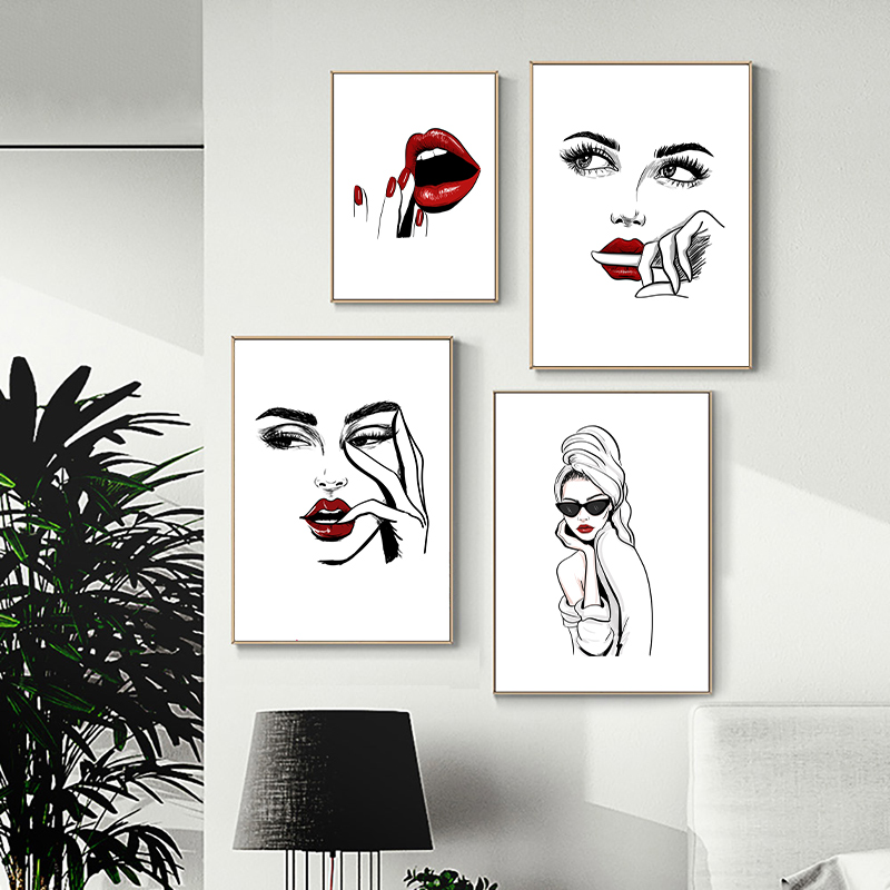 Makeup Is Beauty Quotes - Nordic mode make-up poster print moderne