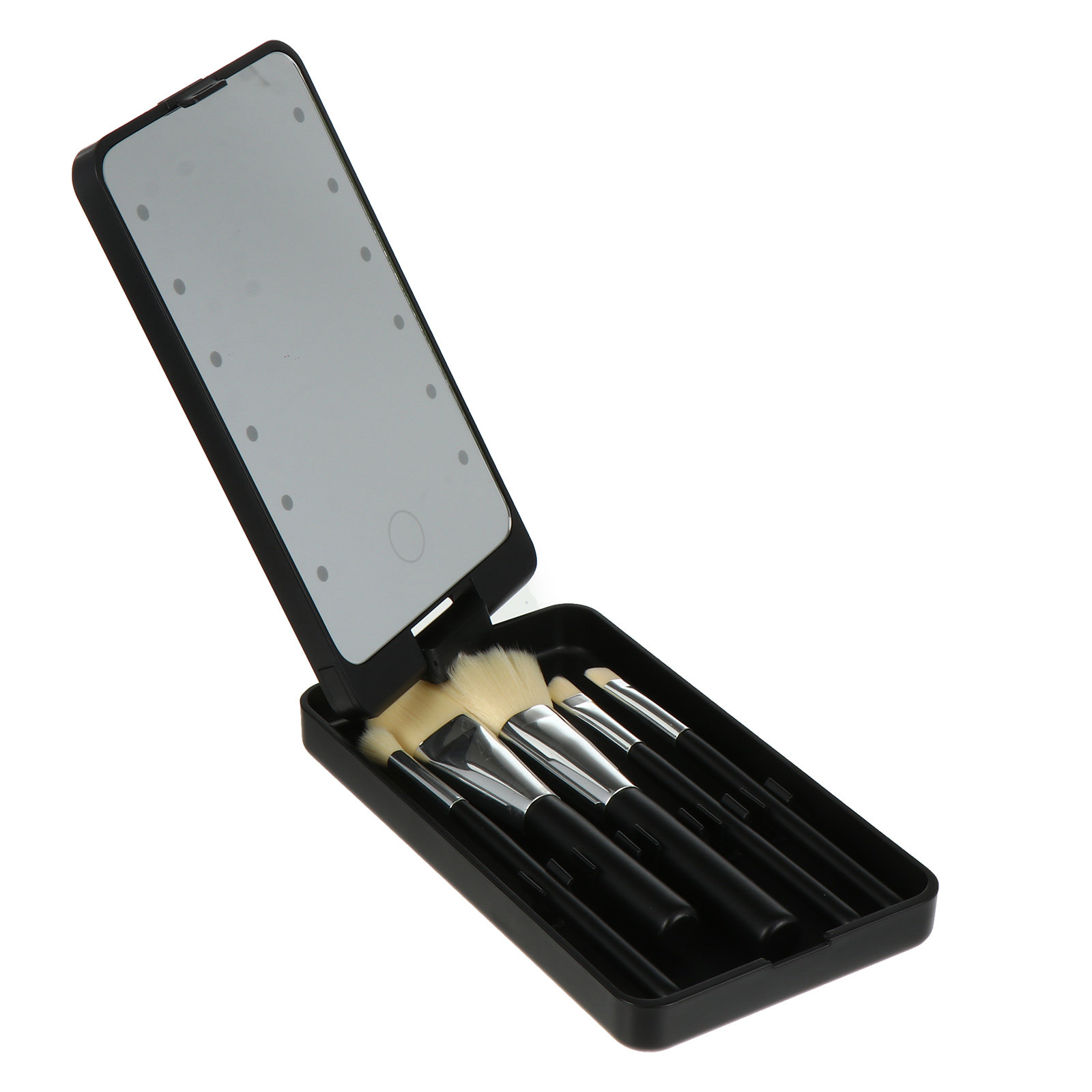Beauty Makeup Hd - 5-delige LED-verlichte make-upspiegelset, opvouwbare draaibare reisspiegel