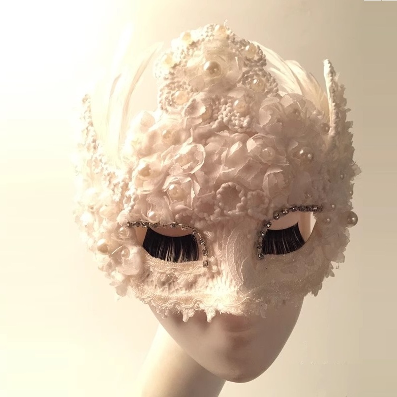 Beauty Halloween Makeup - Schoonheid Make-Up Bal Wit Veer Kanten