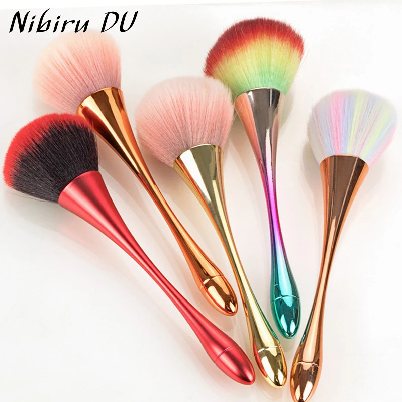 Blush Brush Kabuki - Professionele Nail Art-borstels Rose Gold Powder