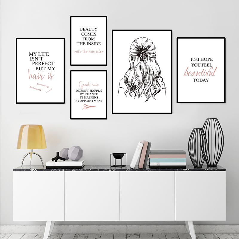 Makeup Is Beauty Quotes - kapperszaak citaat kunst posters kapsel muur