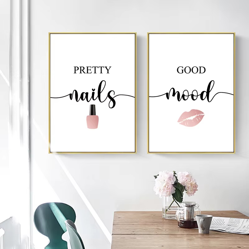 Makeup Is Beauty Quotes - Nordic Roze Vrouwen Rode Lippen Nagellak