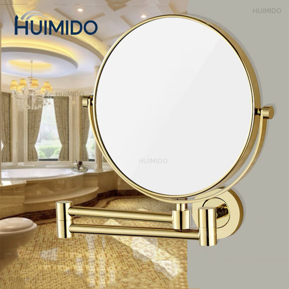 Beauty Makeup Hd - 8 inch zwart/chroom messing make-upspiegel met