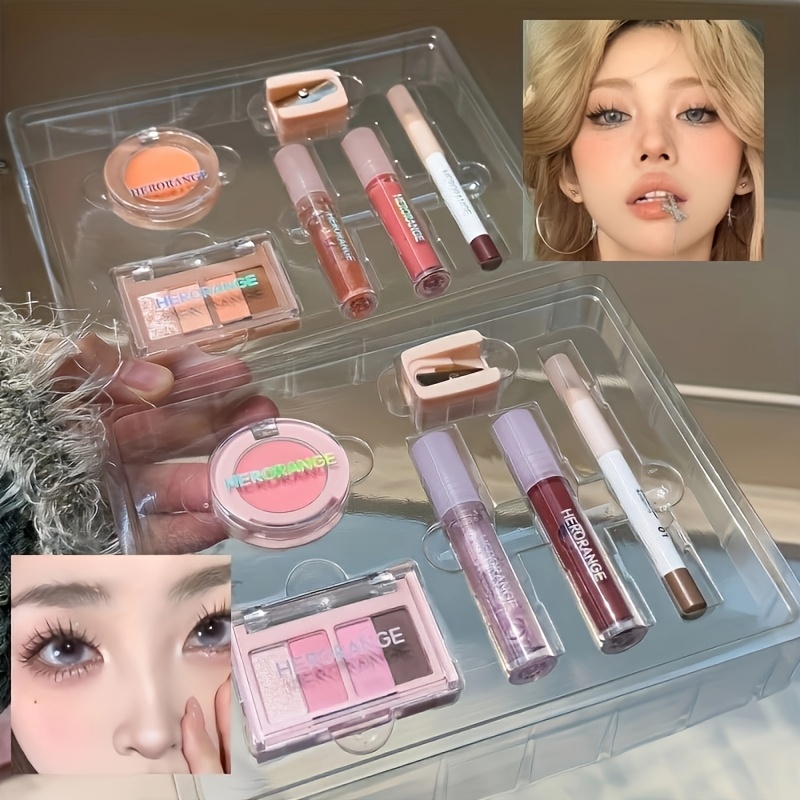Huda Beauty Makeup Set - Herorange 6-delige mini make-upset Lipgloss Lip