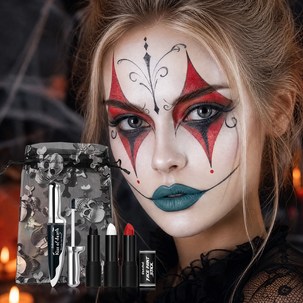 Beauty Halloween Makeup - 5-delige Halloween Gothic Make-up Set Zwart-Witte