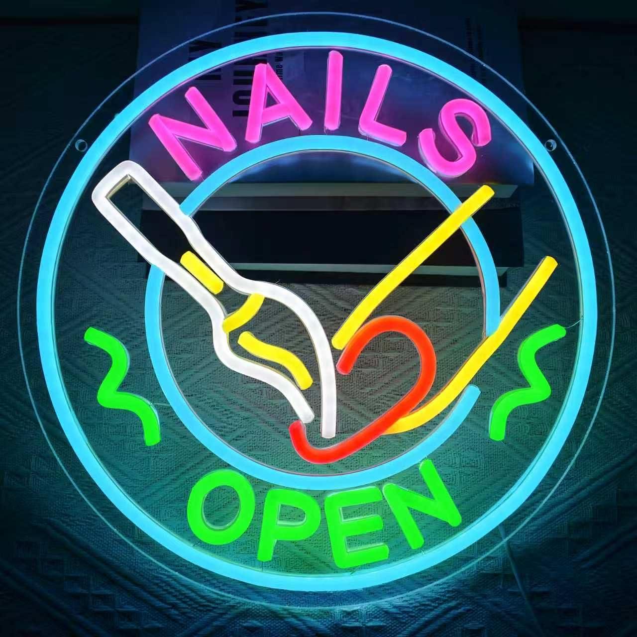 Nails Open Neon Sign USB Dimba - Beauty And Makeup Studio recensie en prijs