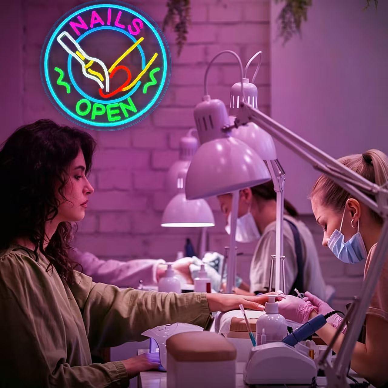 Nails Open Neon Sign USB Dimba - Beauty And Makeup Studio recensie en prijs