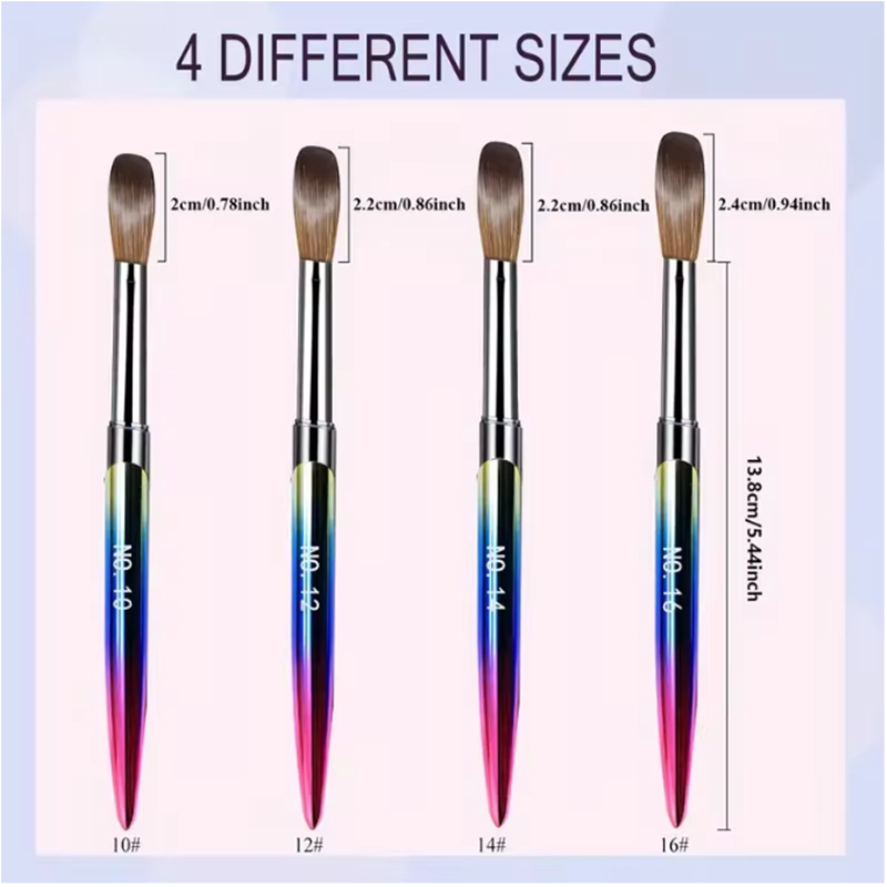 Acryl Nail Art Brush Set 4 stu - Blush Brush Kabuki recensie en prijs