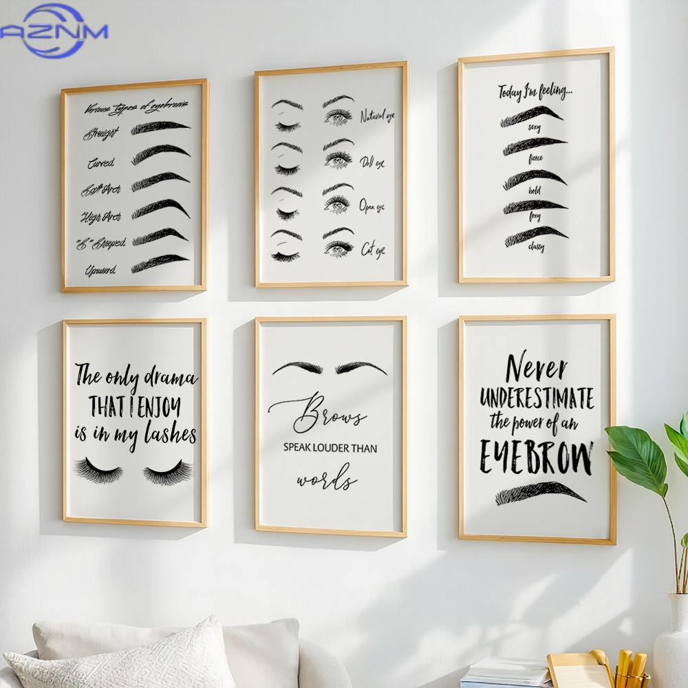Set van 6 wenkbrauw- en wimper - Makeup Is Beauty Quotes recensie en prijs