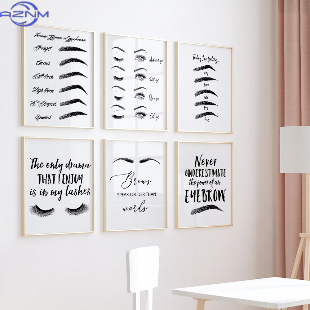 Set van 6 wenkbrauw- en wimper - Makeup Is Beauty Quotes recensie en prijs