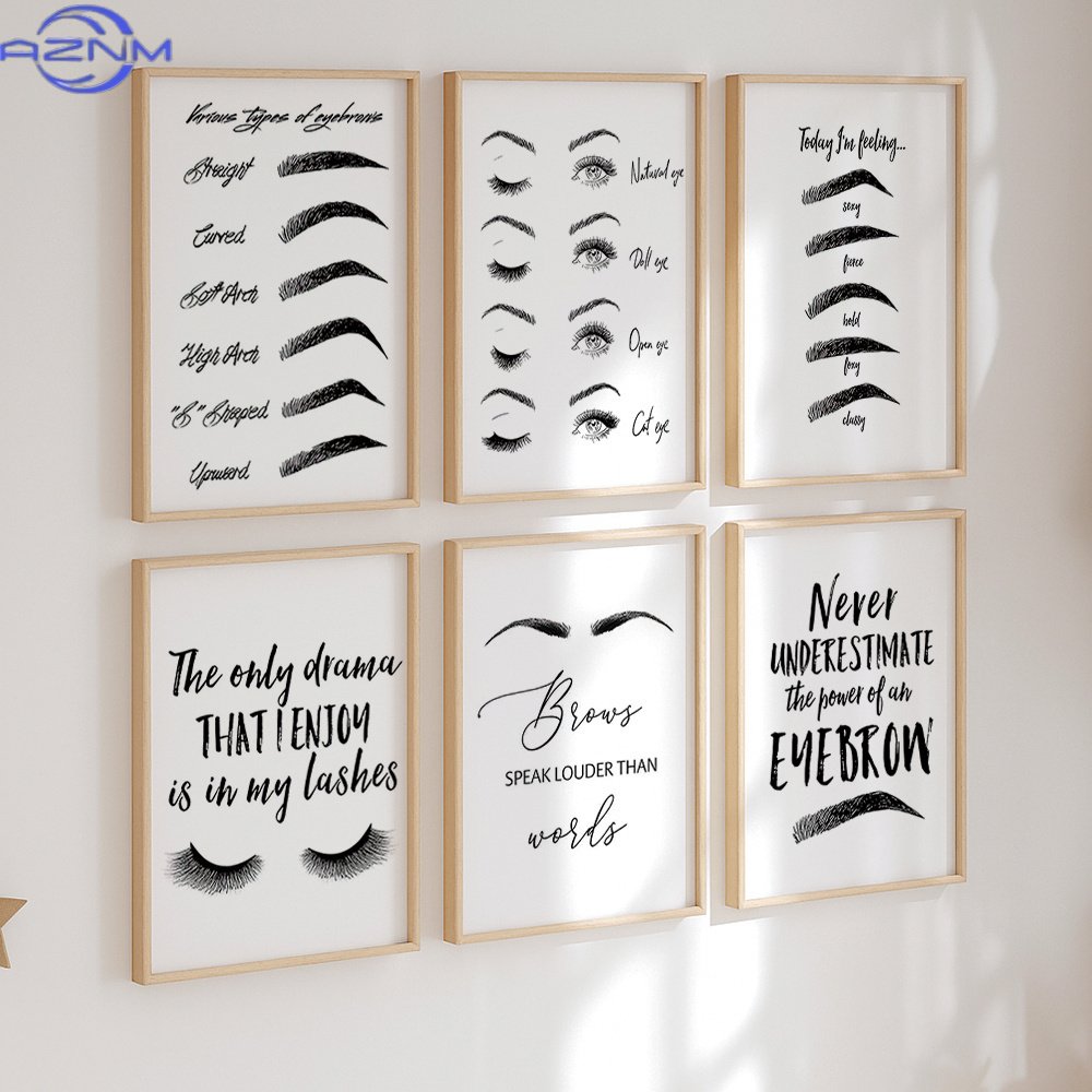 Set van 6 wenkbrauw- en wimper - Makeup Is Beauty Quotes recensie en prijs