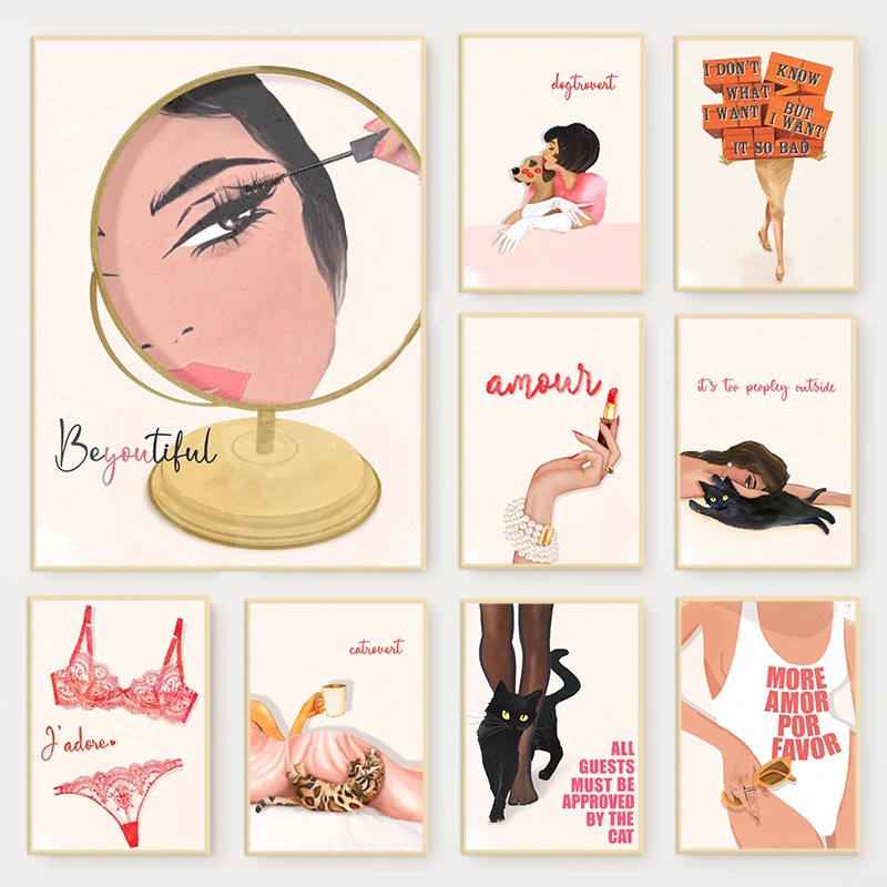 Retro Glam Fashion Magazine Po - Makeup Is Beauty Quotes recensie en prijs