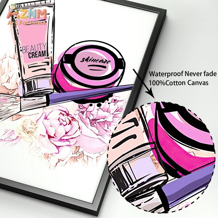 AZNM roze nagelmake-up canvas  - Makeup Is Beauty Quotes recensie en prijs
