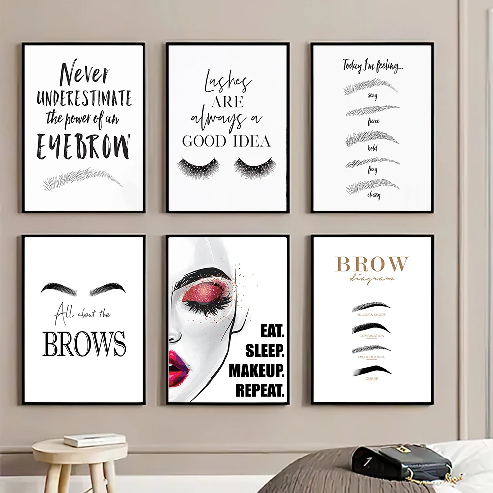 Mode Make-Up Canvas Print Wenk - Makeup Is Beauty Quotes recensie en prijs