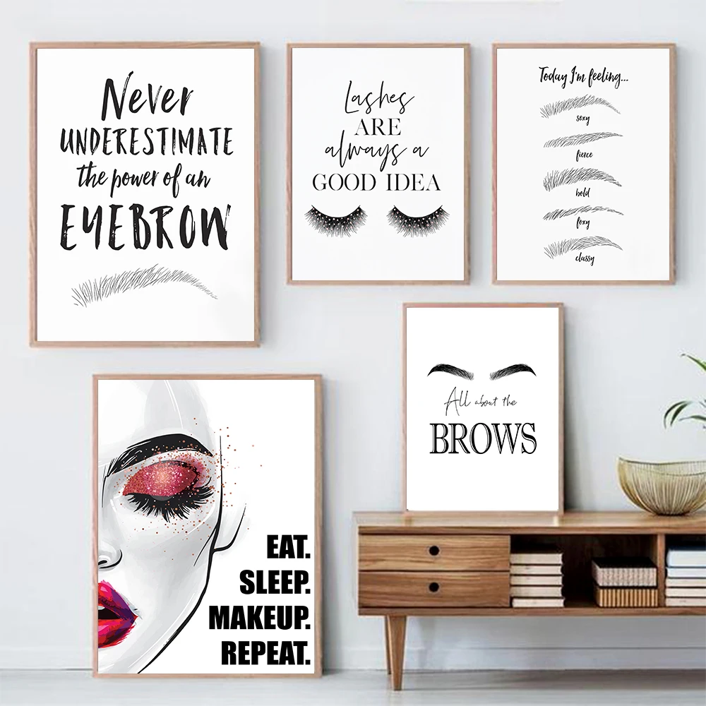 Mode Make-Up Canvas Print Wenk - Makeup Is Beauty Quotes recensie en prijs