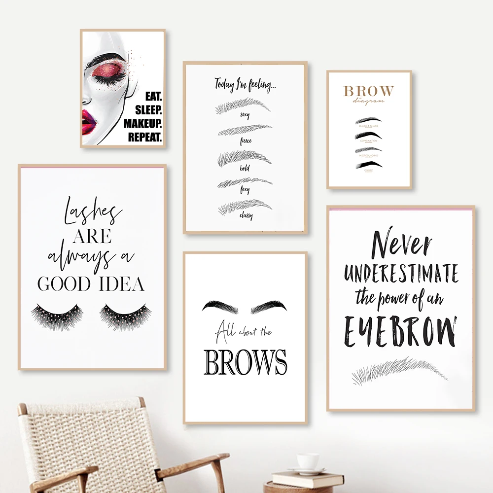 Mode Make-Up Canvas Print Wenk - Makeup Is Beauty Quotes recensie en prijs
