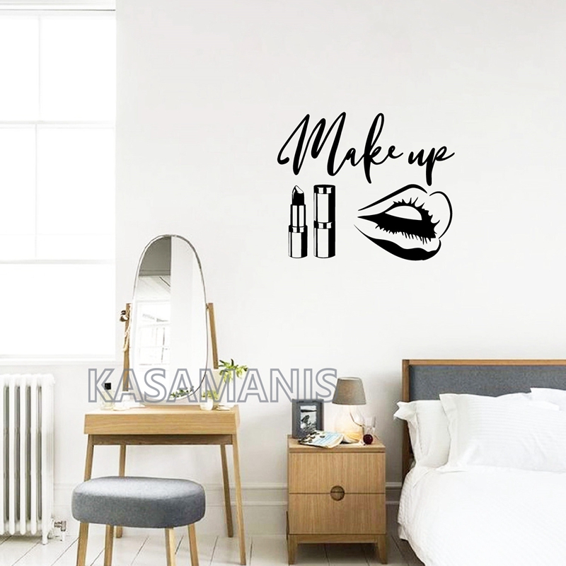 Make-Up Quote Wall Art Decals  - Makeup Is Beauty Quotes recensie en prijs